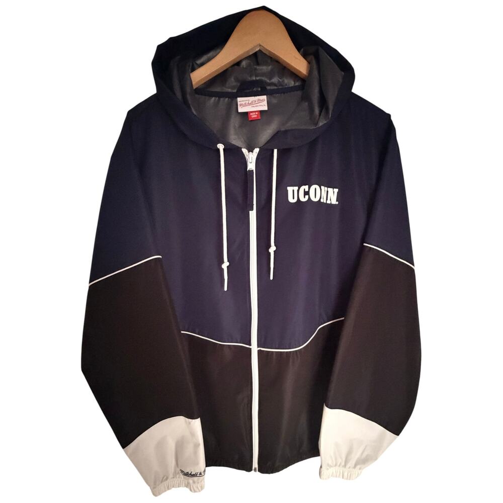 Mitchell & Ness Gold Century Men's L Navy Blue Hooded Colorblock Hooded Jacket